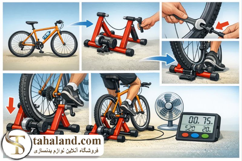 راهنمای نصب و تنظیم دوچرخه روی پایه ثابت